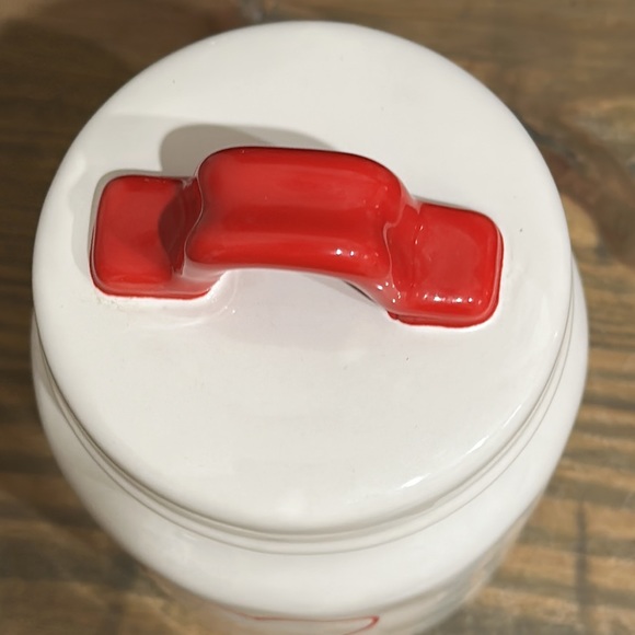 Rae Dunn  Red Heart Small Ceramic Canister - Picture 3 of 9